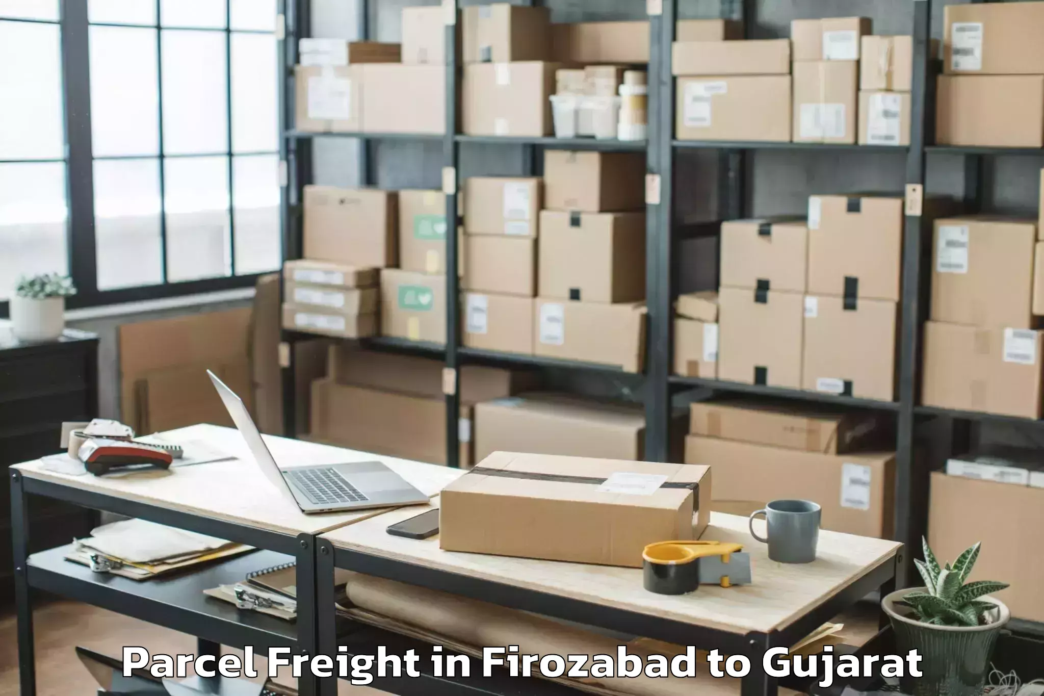 Book Firozabad to Malpur Parcel Freight Online